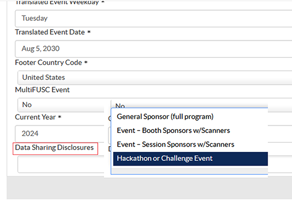 Data Sharing Disclosures