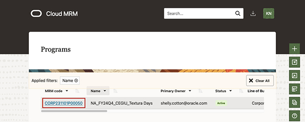 MRM Global search result listing