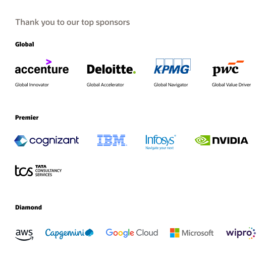 Thank you to our Global sponsors