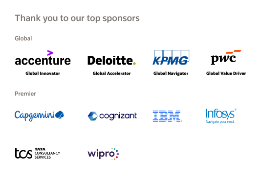 Thank you to our top sponsors