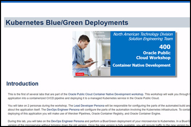 Container Native Development HOL | Oracle