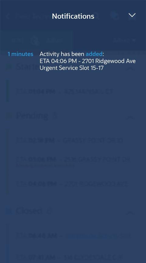 phone screen showing an alert notification