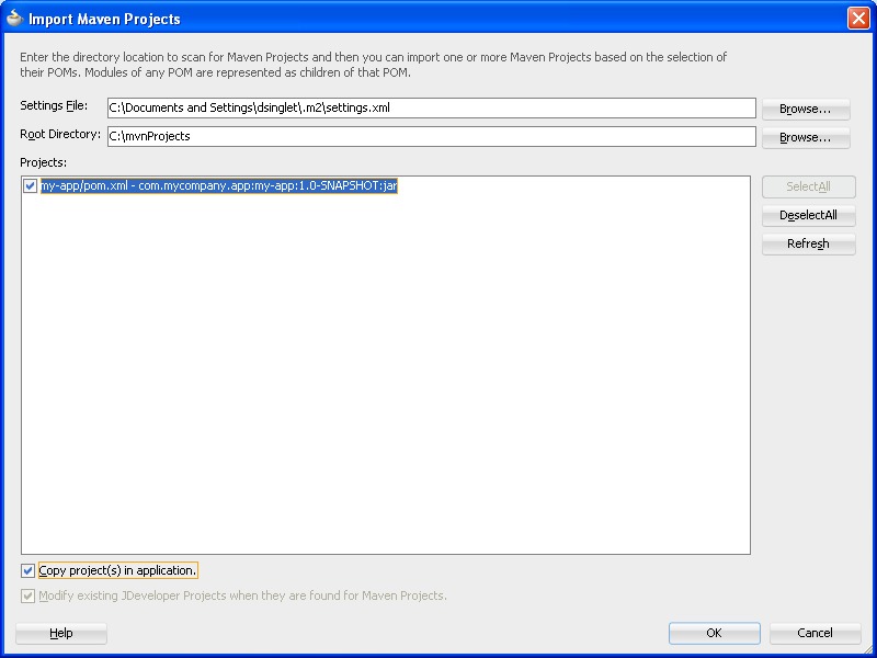 Browse for Maven Application