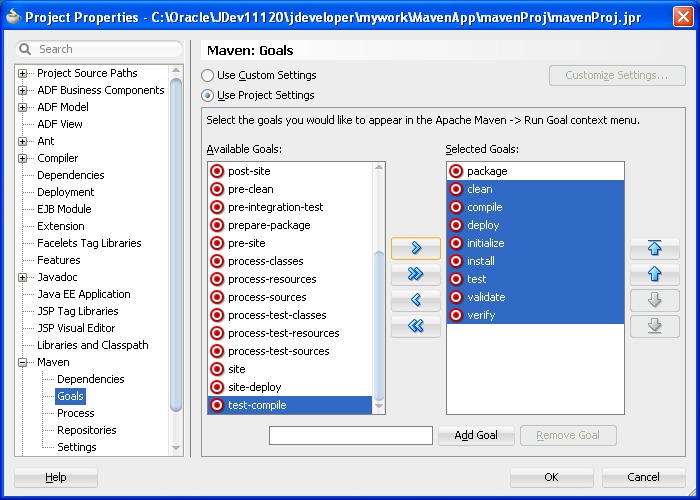 Configure Project Properties