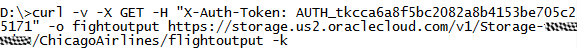 Oracle Storage Cloud Serviceコンテナからローカル・コンピュータへのファイルの書込み