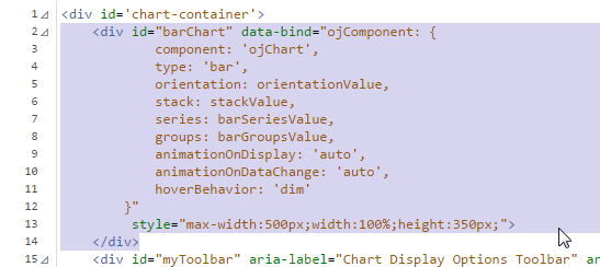 Cookbookからの棒グラフの選択
