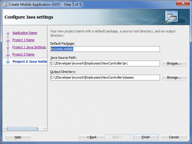 Create Mobile AppのStep 5