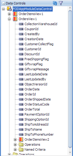 Data Controlsパネル