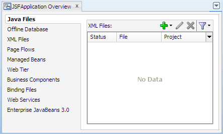 Application Overviewウィンドウの一部