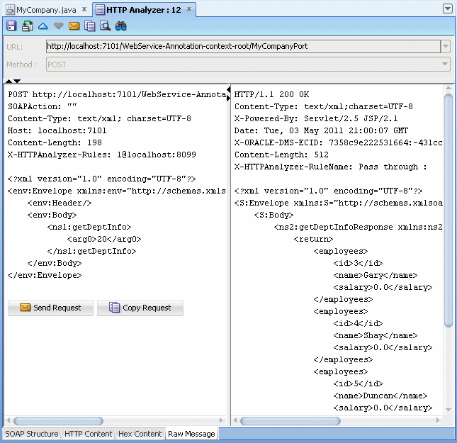 HTTP AnalyzerのRaw Message