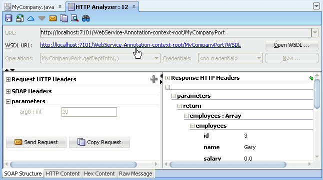 HTTP AnalyzerのWSDL URL