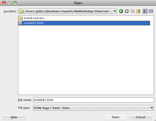Contentタブで選択されたView Controller Task Flowオプション 