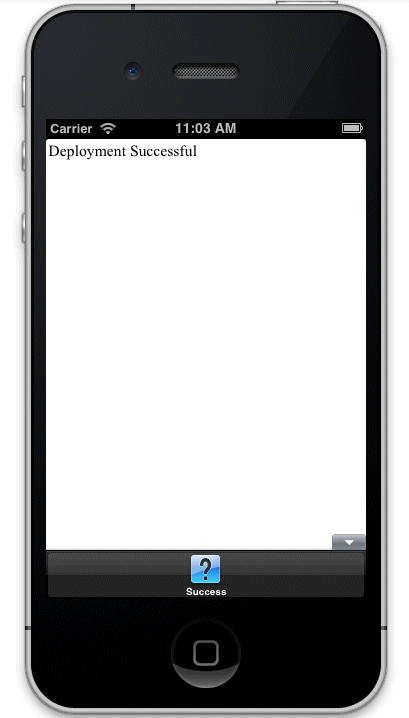 シミュレータのHello Worldアプリ