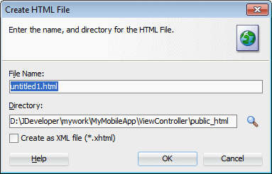 モバイル・アプリ作成後のアプリケーション・ナビゲータ・ファイル