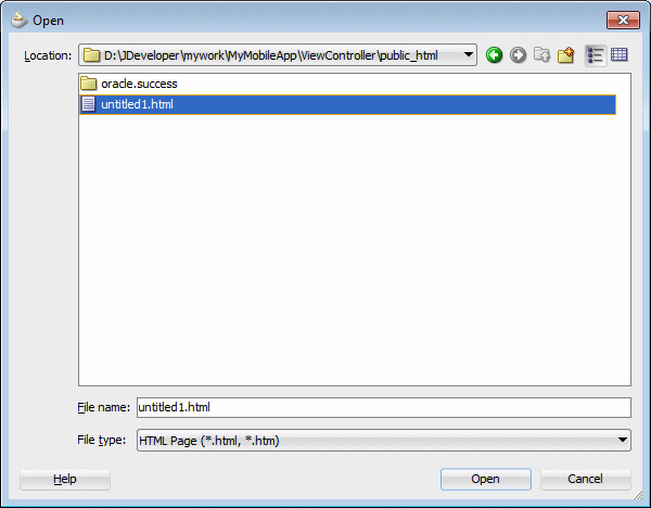 Contentタブで選択されたView Controller Task Flowオプション 