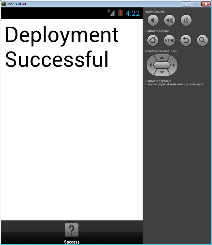 シミュレータでのHello Worldアプリ