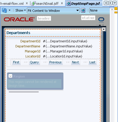完成したページの設計時の表示。
