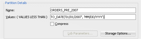 Create Tableダイアログ