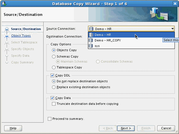 Database Copy using SQL Developer 3.1