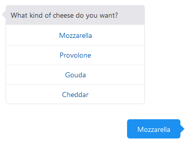 Cheese dialog in the Test window