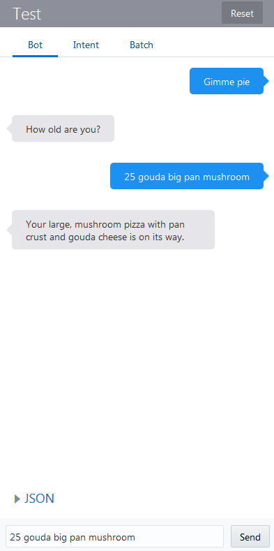 Free-form text input in the Test Window
