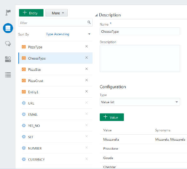 The Create Value dialog.