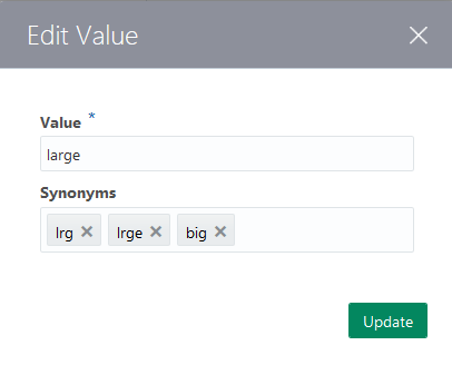 The Edit Value dialog