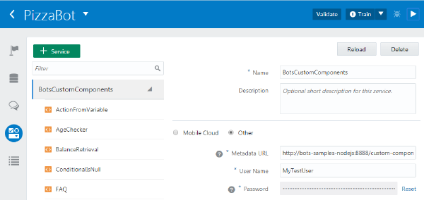 The Components page.