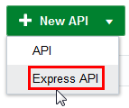The Express API option