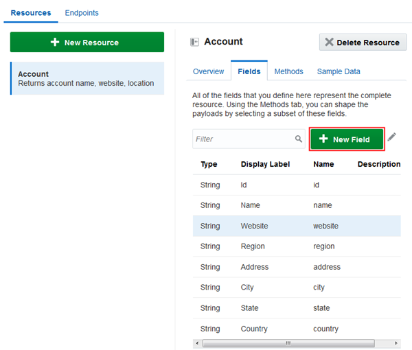 Field Page, new field