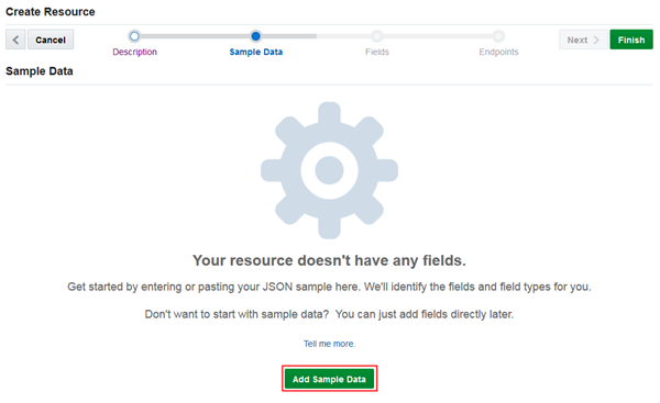 The Sample Data page