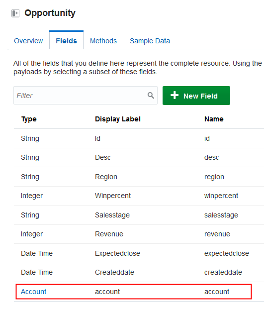 Account Field Reference