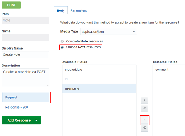 Shaping the Create Note Method