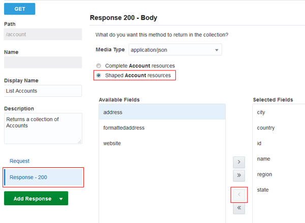 The List Account link