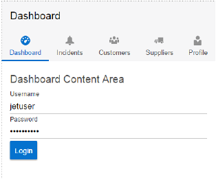Device Dashboard Login Screen