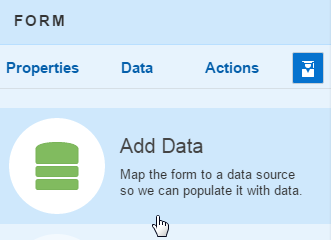The Add Data QuickStart wizard option.