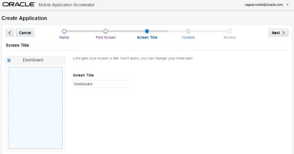 The Screen Title page.