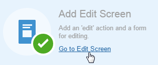 The Go To Edit Screen option.