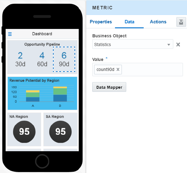 Mapped Metrics components.
