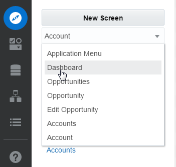 The Account Detail menu item.