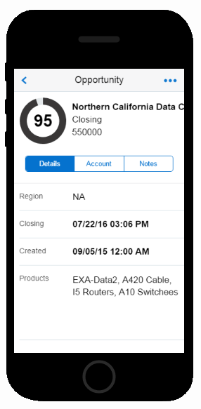 The Opportunity screen