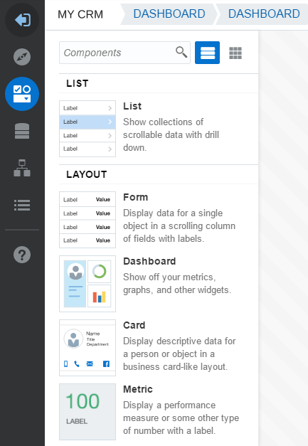 The Components Palette.