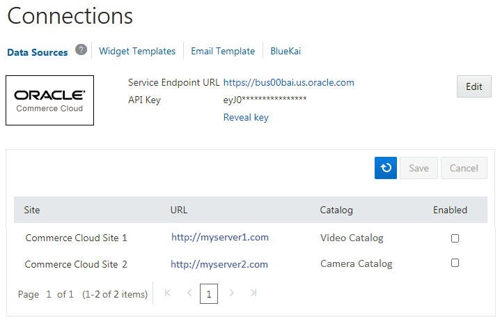 Connections: Multisite view