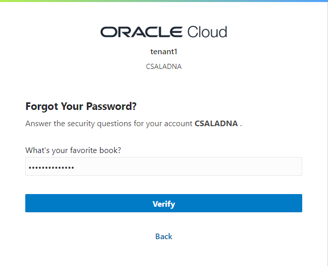 Answer your security questions