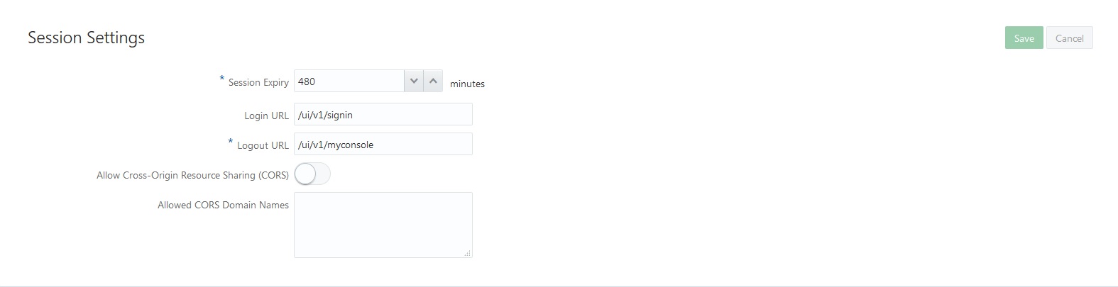 Customizing Session timeout and logout settings in Oracle Identity Cloud Service UI.