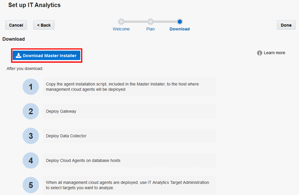 Download the master installer