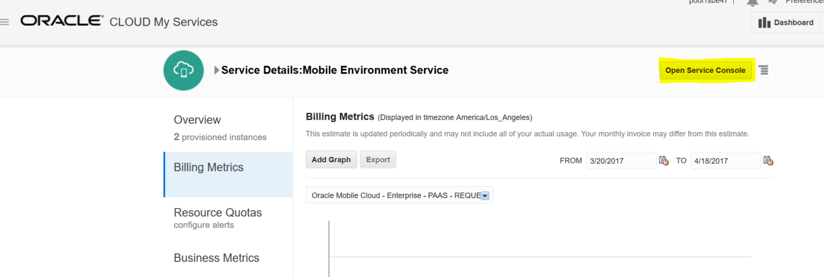 Open Service Console button Open Service Console button
