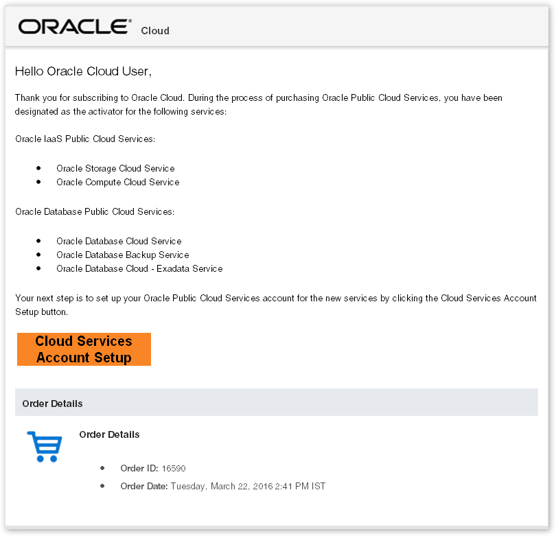 Welcome email Welcome email