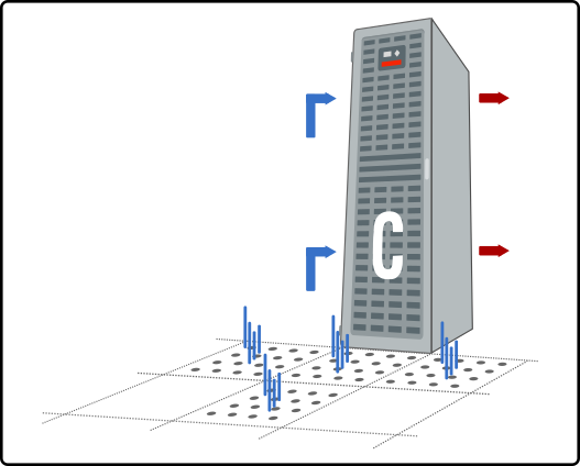 Illustration of the required ventilation perforated tiles for OCM