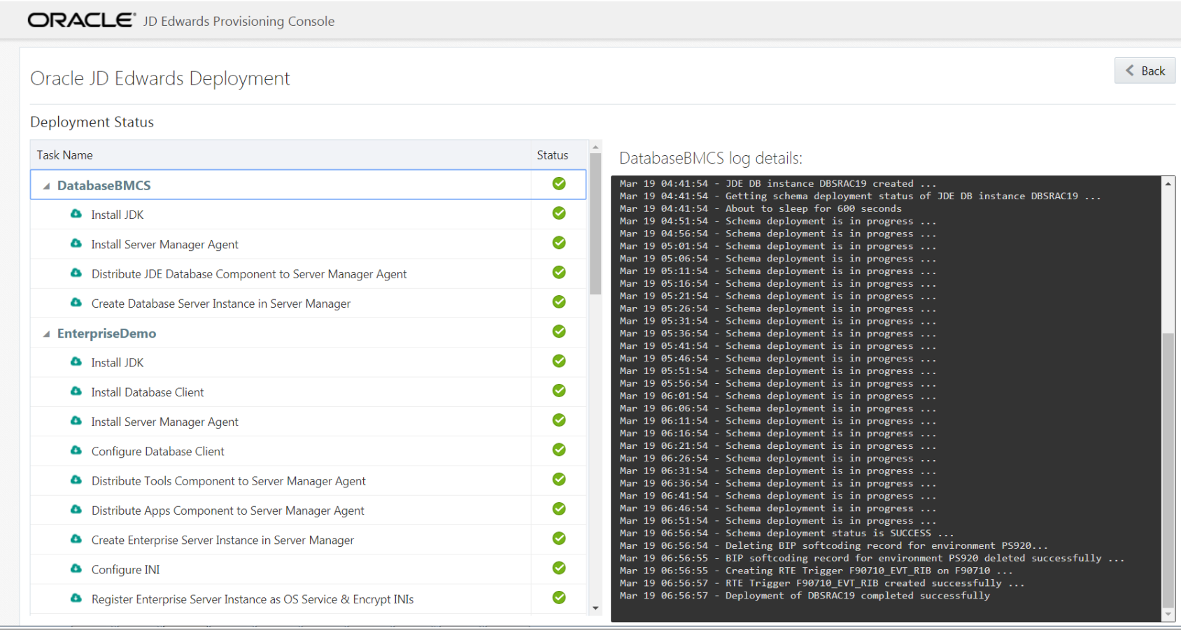 Deployment
                                Status